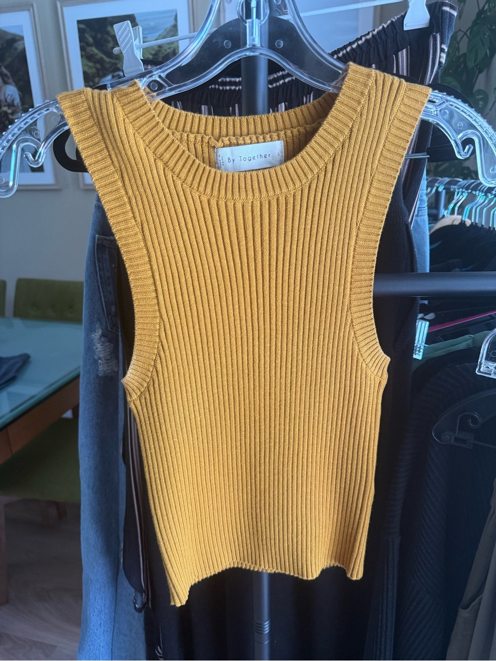 By Together Ribbed Sleeveless Tank in Mustard